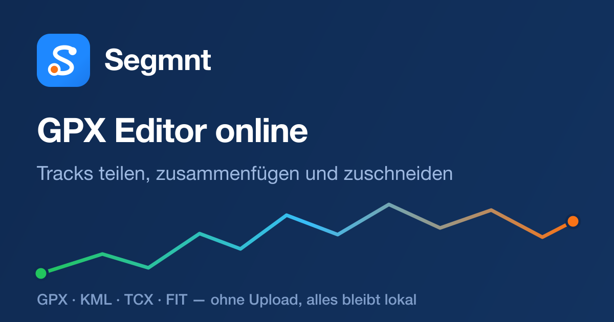 Segmnt: ein GPS-Track auf der Karte, darunter das Höhenprofil